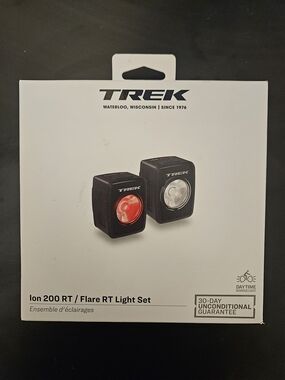TREK Ion 200 RT / Flare RT Bike Light Set - Black with Red and White Lenses